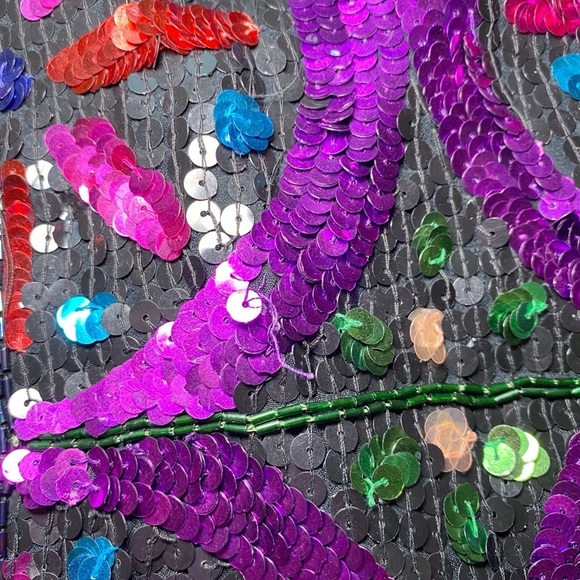 Unbranded Vintage Colorful Sequin Women's Silk Blazer - Picture 11 of 13